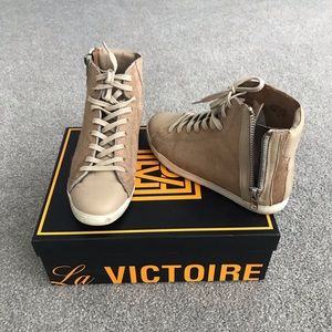 Pour La Victoire calf hair & leather hightops 6.5